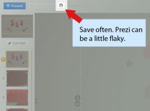 How to use Prezi save recover LyndalCairns