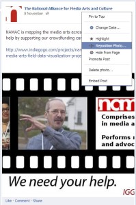 reposition pic on facebook page for more interaction